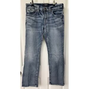 Silver Jeans Co Mens 32/34 Gordie relaxed straight leg denim jeans